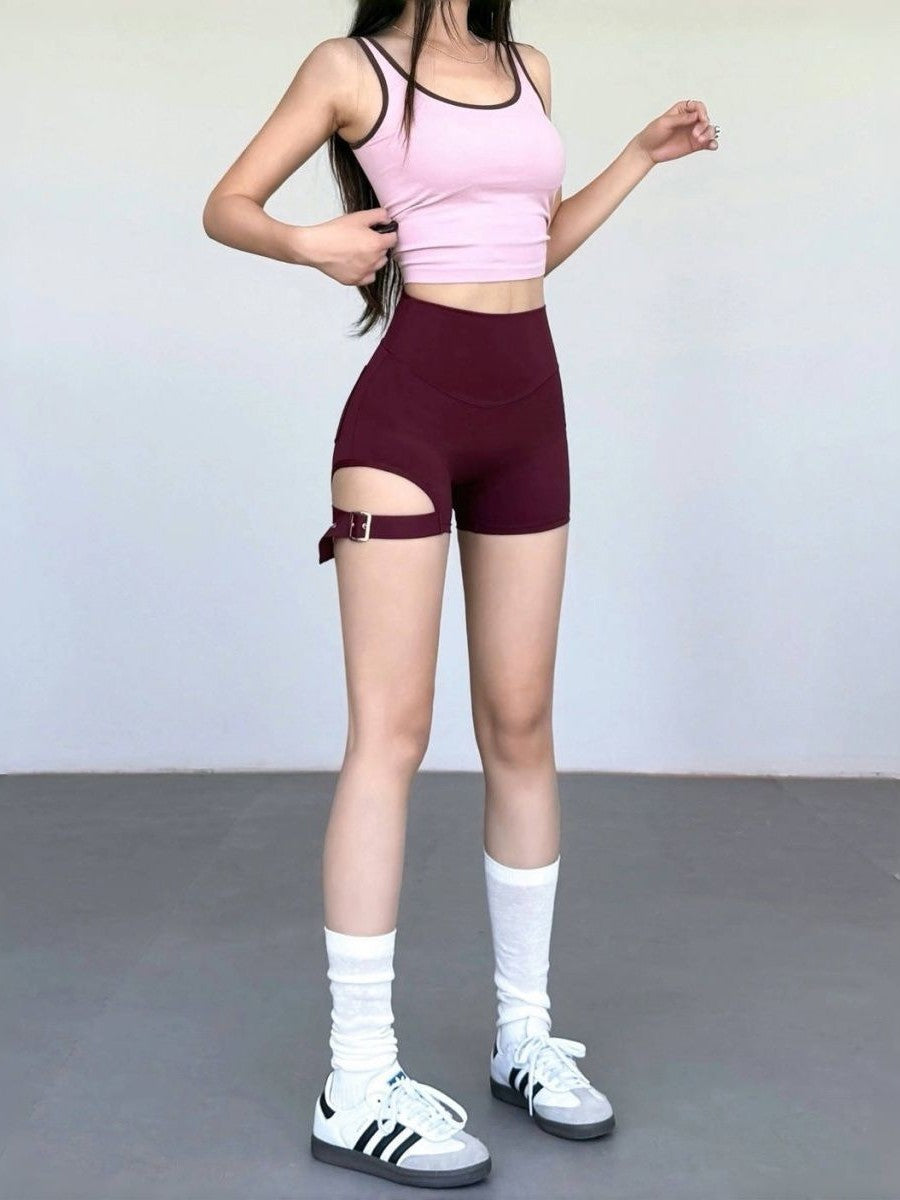 Women's High Waist Yoga Shorts with Pockets, Quick Dry Workout Shorts, Summer Peach Butt Lifting Athletic Shorts