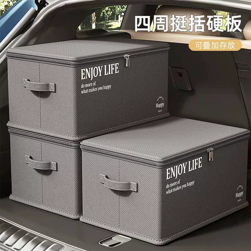 Foldable Car Trunk Organizer Storage Box for Camping and Outdoor Use