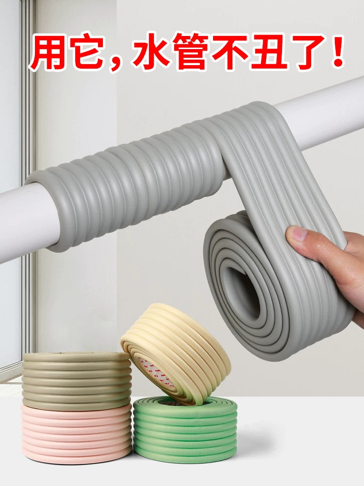 Decorative Pipe Cover for Drain Pipes and Air Conditioning Hoses