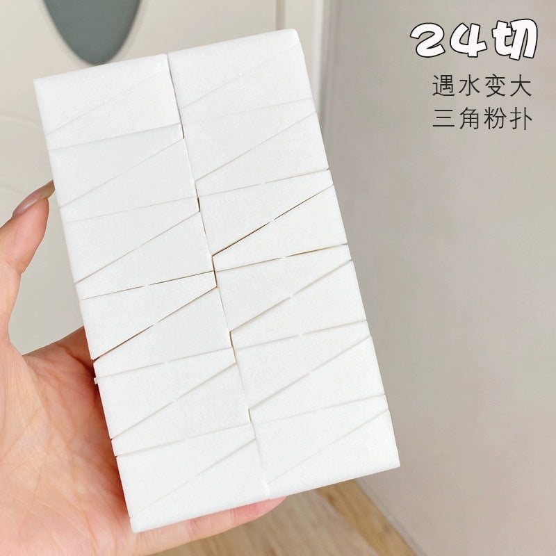 24-Cut Triangular Makeup Sponge Puffs for Foundation and BB Cream Application