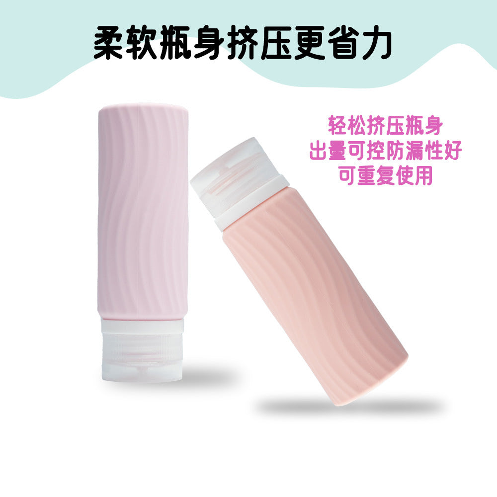 Portable Silicone Travel Bottles for Shampoo, Lotion, and Toiletries