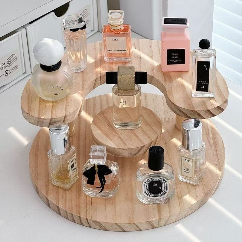 Desktop Cosmetic Storage Organizer Perfume Display Stand Tiered Tray for Skincare Products