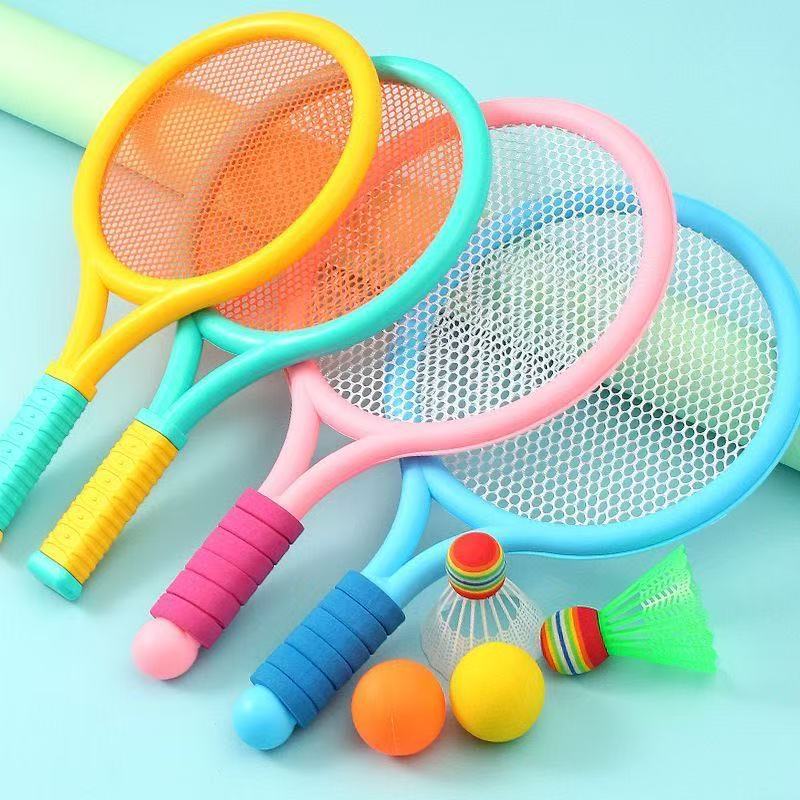 Kids Badminton Racket Set with Tennis Balls - Indoor/Outdoor Parent-Child Sports Toy Gift