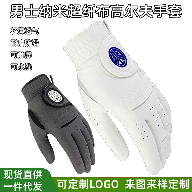 TYGOLF Men's Nano Microfiber Golf Glove Breathable Wear-Resistant Touchscreen Sport Glove