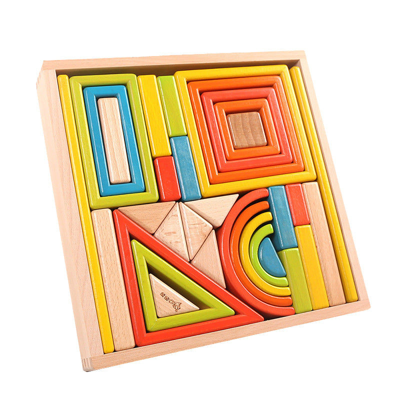 Prince Mama Rainbow Stacking Blocks Educational Toy Set for Kids