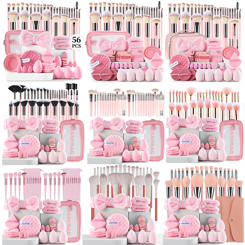 40-42 Piece Makeup Brush and Tool Set with Storage Bag