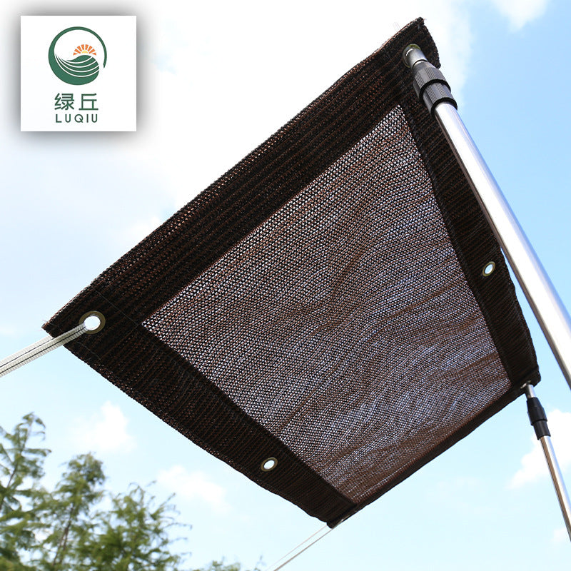 Brown 180gsm HDPE Sun Shade Net with Grommets for UV Protection