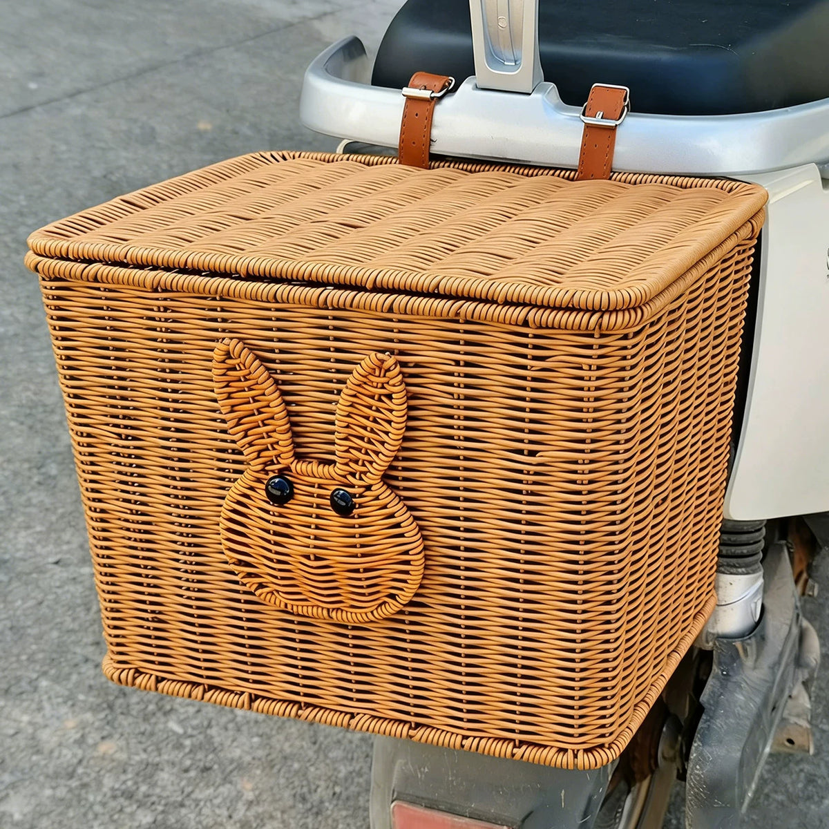 Universal Helmet Storage Basket for Electric Scooters & Bicycles - Rear Mount Cargo Carrier