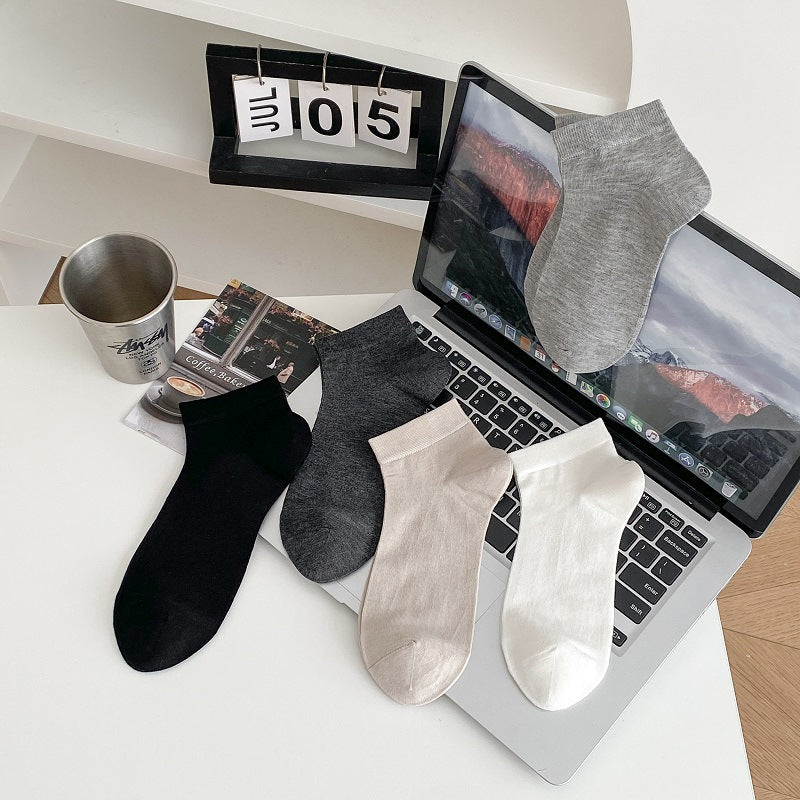 Men's Mulberry Silk Blend Breathable Mesh Ankle Socks for Spring/Summer