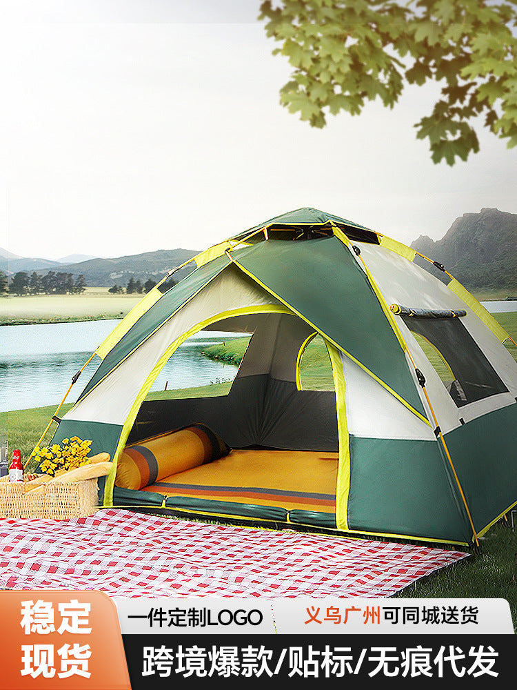 Automatic Pop-Up Camping Tent, Waterproof Portable Outdoor Shelter for Hiking and Backpacking
