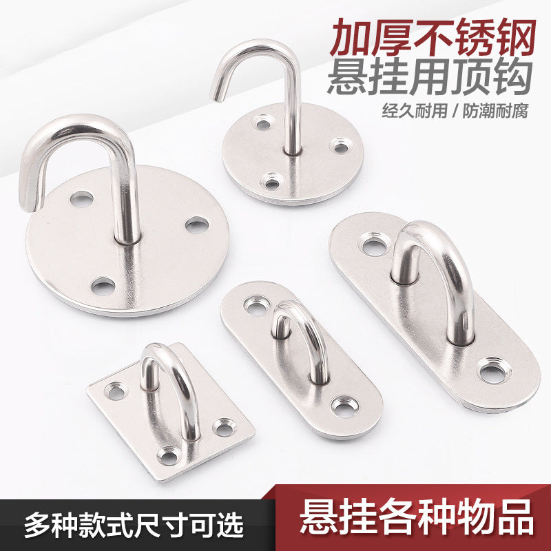 U-Shaped Stainless Steel Ceiling Hook for Hanging Planters, Sandbags, Fans, and Clothes