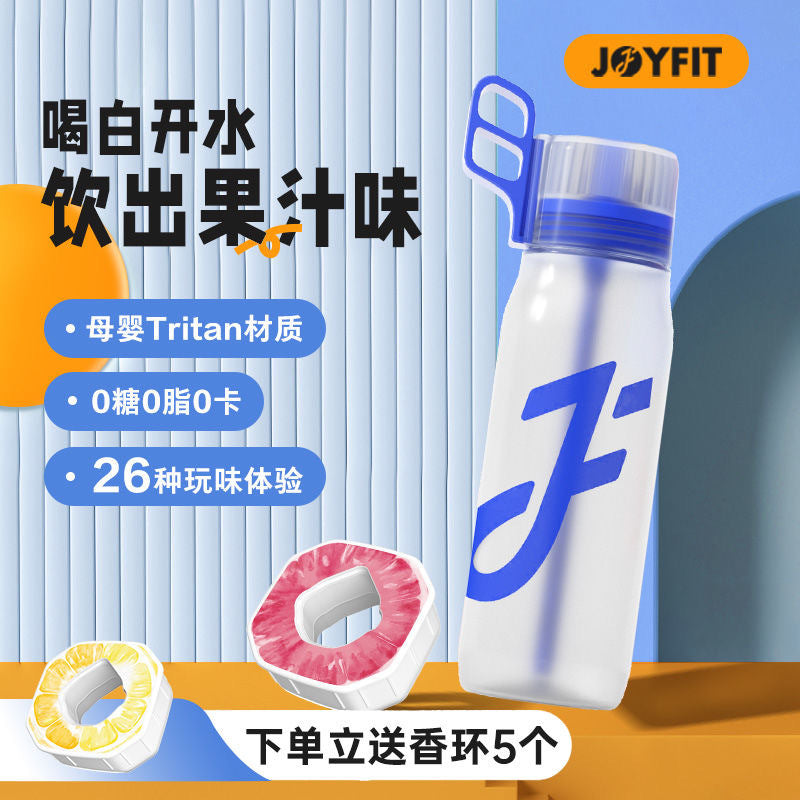 Joyfit Scented Water Bottle with Straw, Large Capacity Flavor Pod Water Bottle for Men and Women