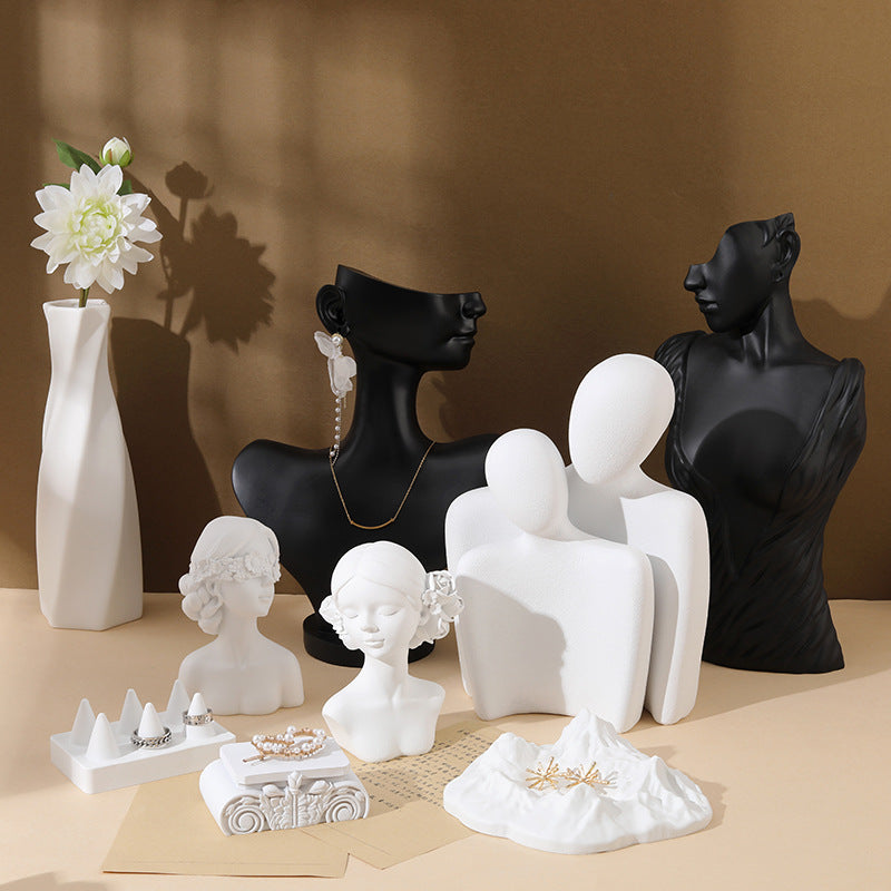 Resin Jewelry Display Stand for Rings, Bracelets, Necklaces, and Earrings