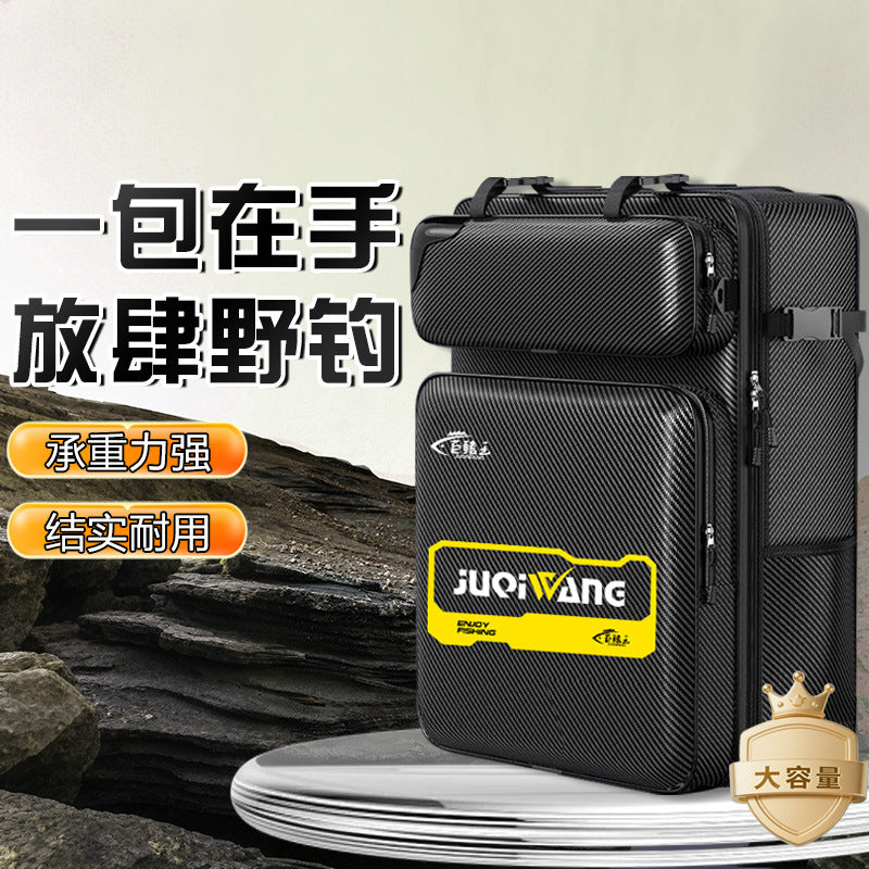 Waterproof Multifunctional Fishing Tackle Backpack with Chair and Rod Holder