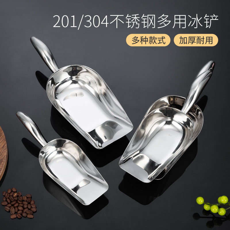 Stainless Steel Multi-Purpose Scoop for Ice, Flour, Popcorn, and Dry Goods