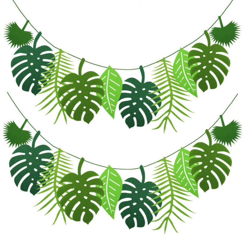 Forest Theme Non-Woven Fabric Leaf Banner for Classroom Decoration