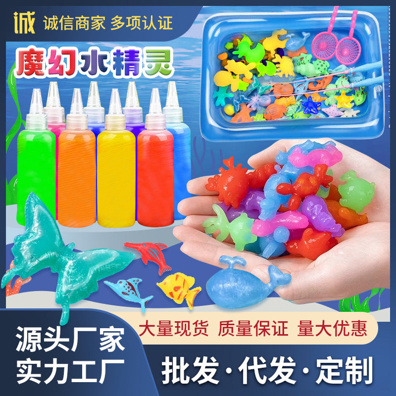 Magic Water Elf DIY Craft Kit for Kids with Magnetic Fishing Pool