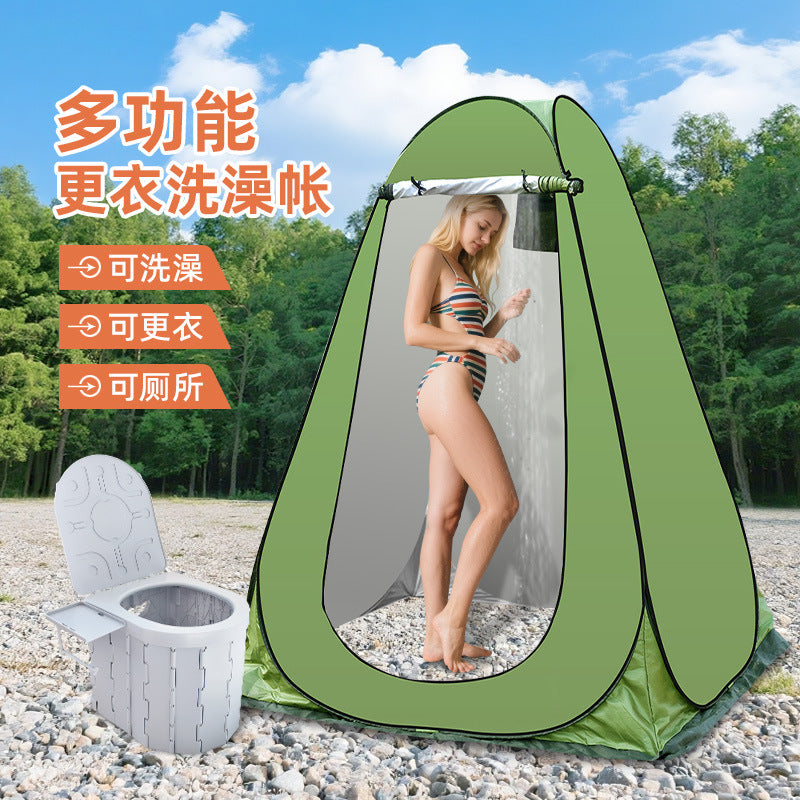 Portable Pop-Up Shower Tent for Outdoor Camping and Privacy