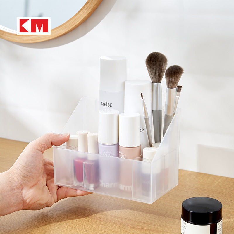 Bathroom Mirror Cabinet Organizer Cosmetic Storage Box with Dividers