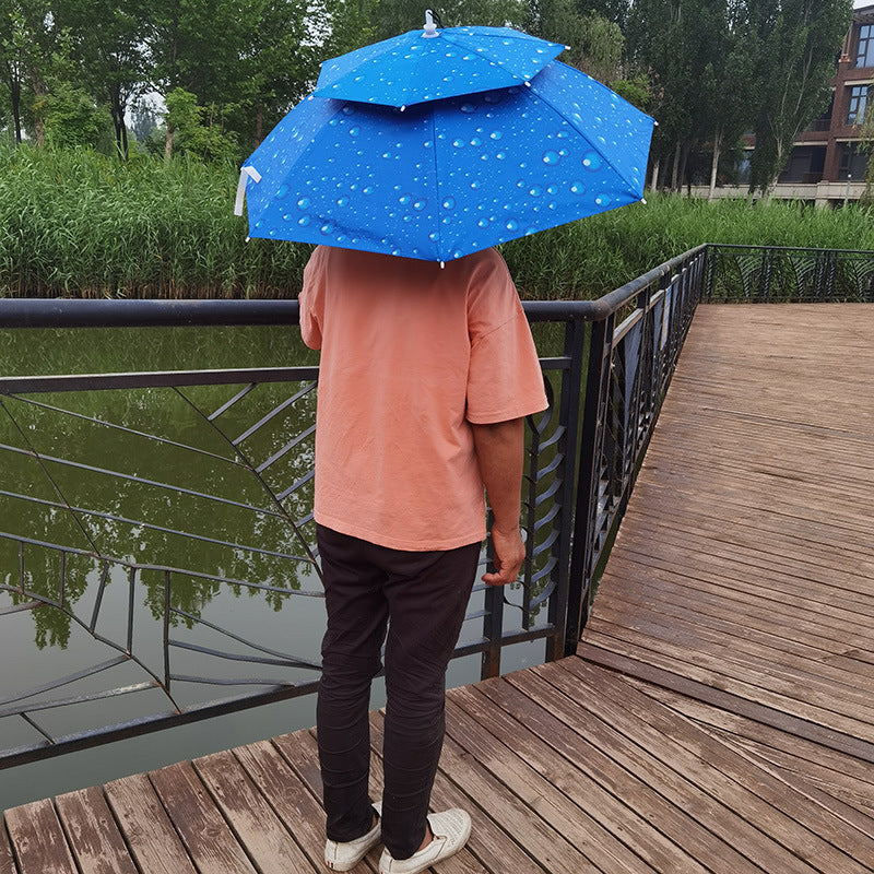 Outdoor Fishing Umbrella Hat with UV Protection and Breathable Design