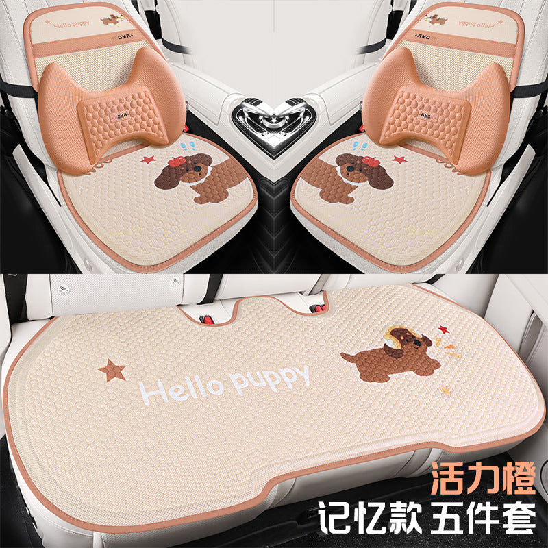 Cartoon Gel Car Seat Cushion and Lumbar Support for Office and Home