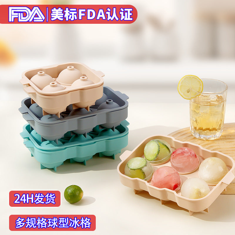 Silicone Ice Cube Mold & Ice Trays for Freezer, Food-Grade Silicone Molds for Cocktails & Beverages, Quick Freezing Ice Tray