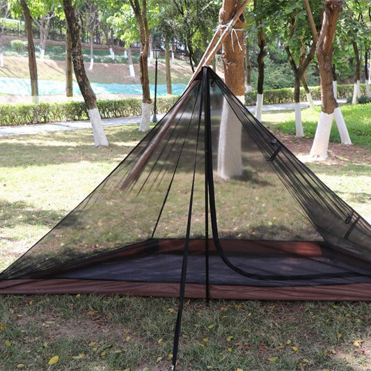 Outdoor Mosquito Net Tent Portable Trapezoidal Canopy for Camping and Patio