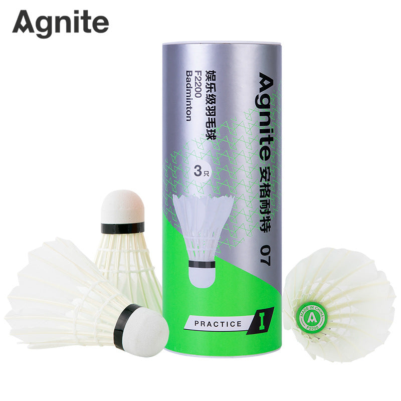 Deli Angnet F2200 Luminous Badminton Shuttlecocks White Glow-in-the-Dark for Competition Training