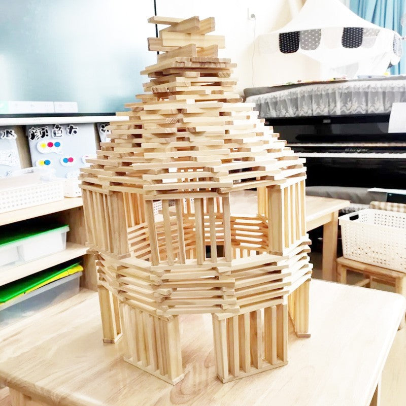 Archimedes Wooden Building Blocks Set for Kids, Educational Construction Toy