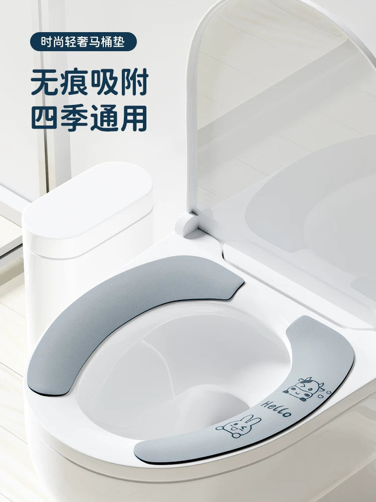 Reusable Toilet Seat Cushions for All Seasons - Adhesive, Washable, and Skin-Friendly
