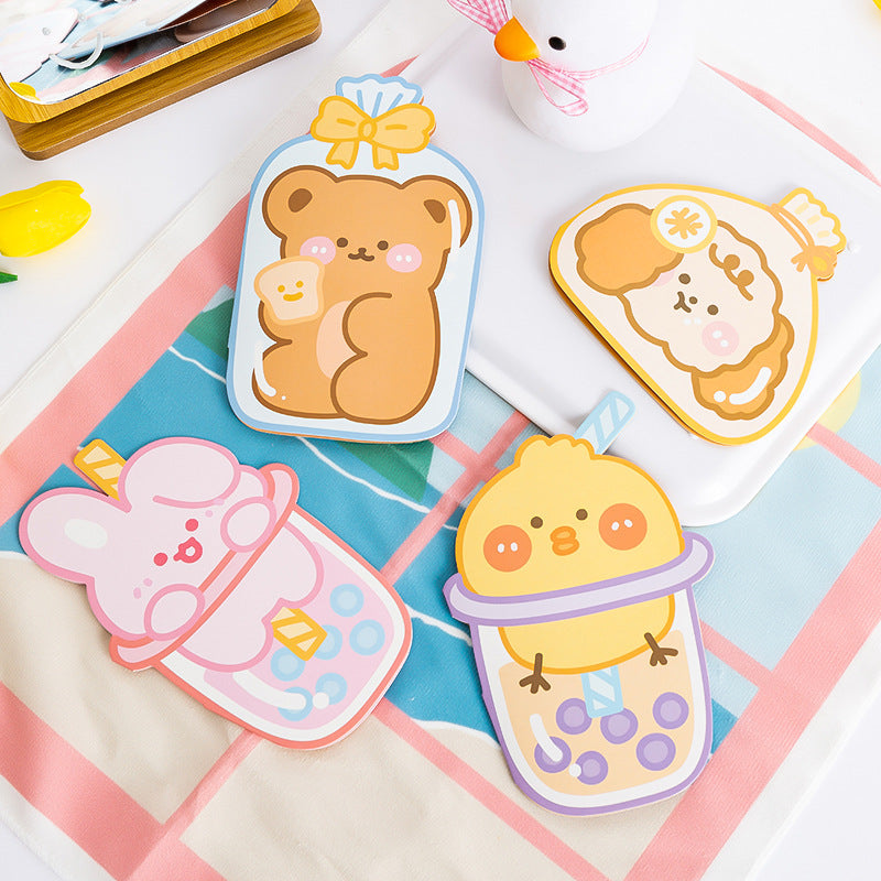 Cute Bear and Dog Cartoon Greeting Cards for Birthdays and Messages