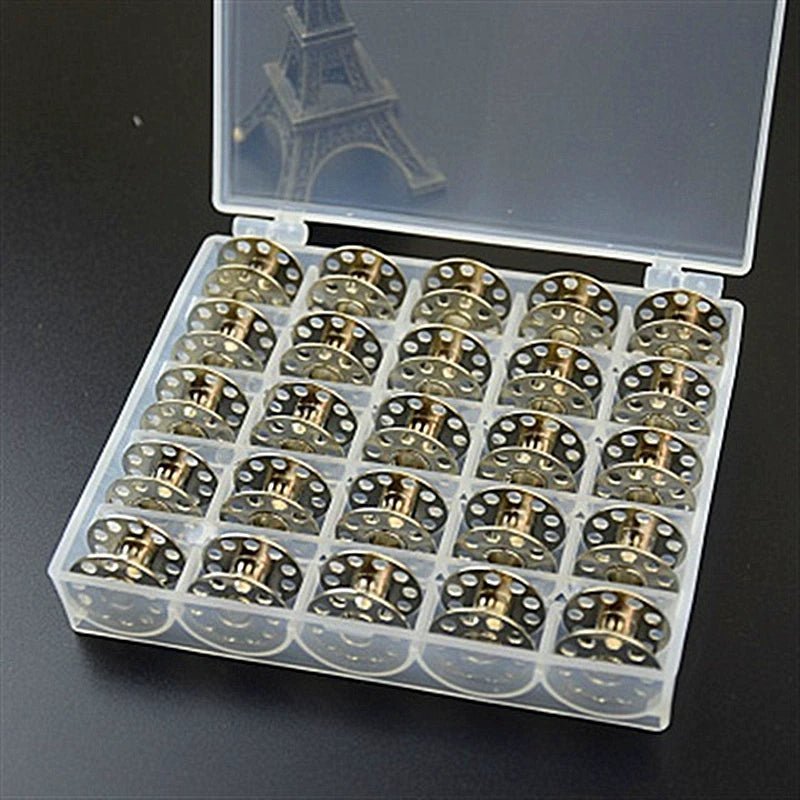 Household Sewing Machine Thread Bobbin Hand Sewing Thread Fabric Needle Box Set Sewing Thread Sewing Machine Metal Bobbin Case