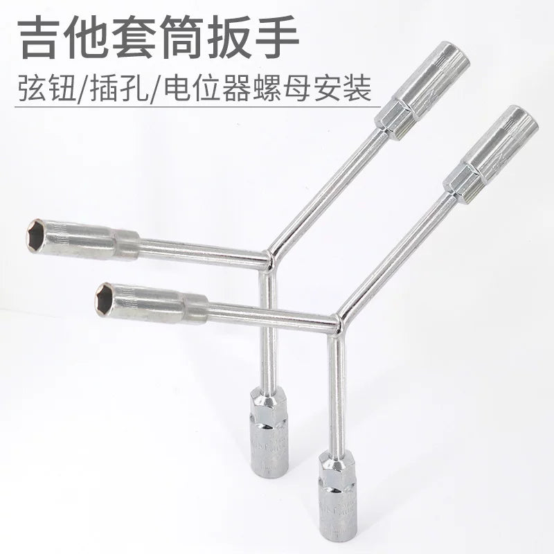Guitar Hex Socket Wrench for Nuts, Audio Jacks, Tuners, Tone/Volume Knobs Installation and Repair