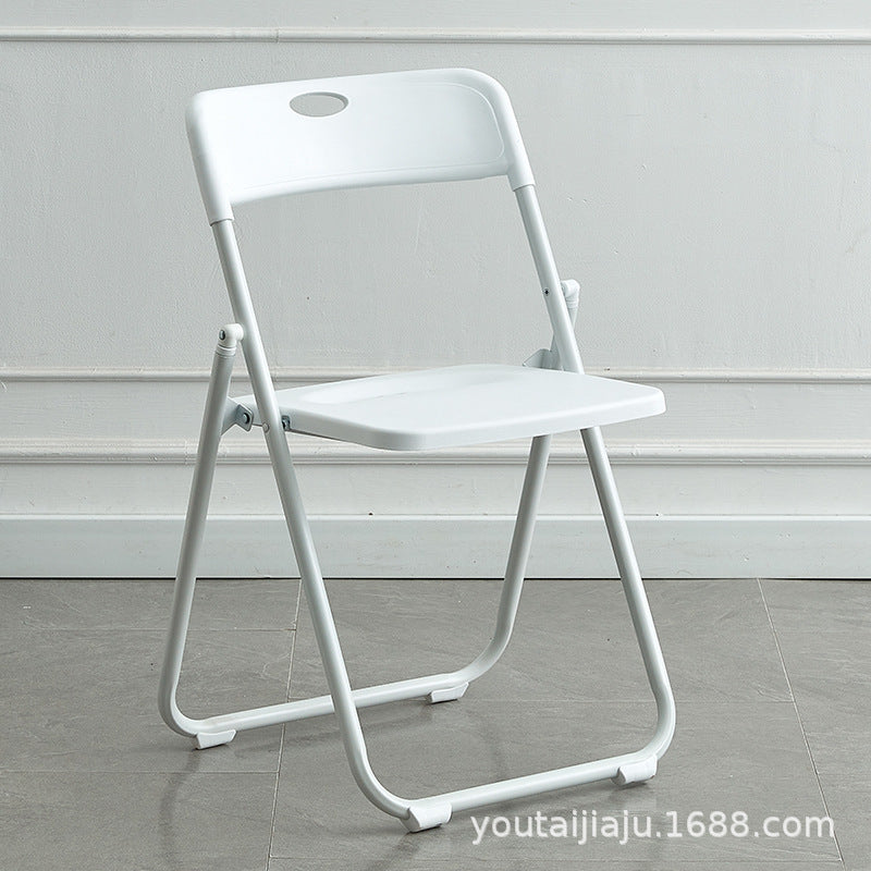 Foldable Plastic Dining Chair with Backrest for Home, Office, Training, and Events