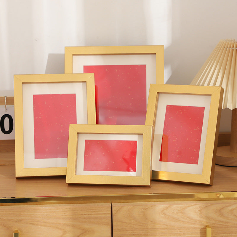 New Chinese Style DIY Photo Frame with Mat Board for Calligraphy and Children's Artwork Display