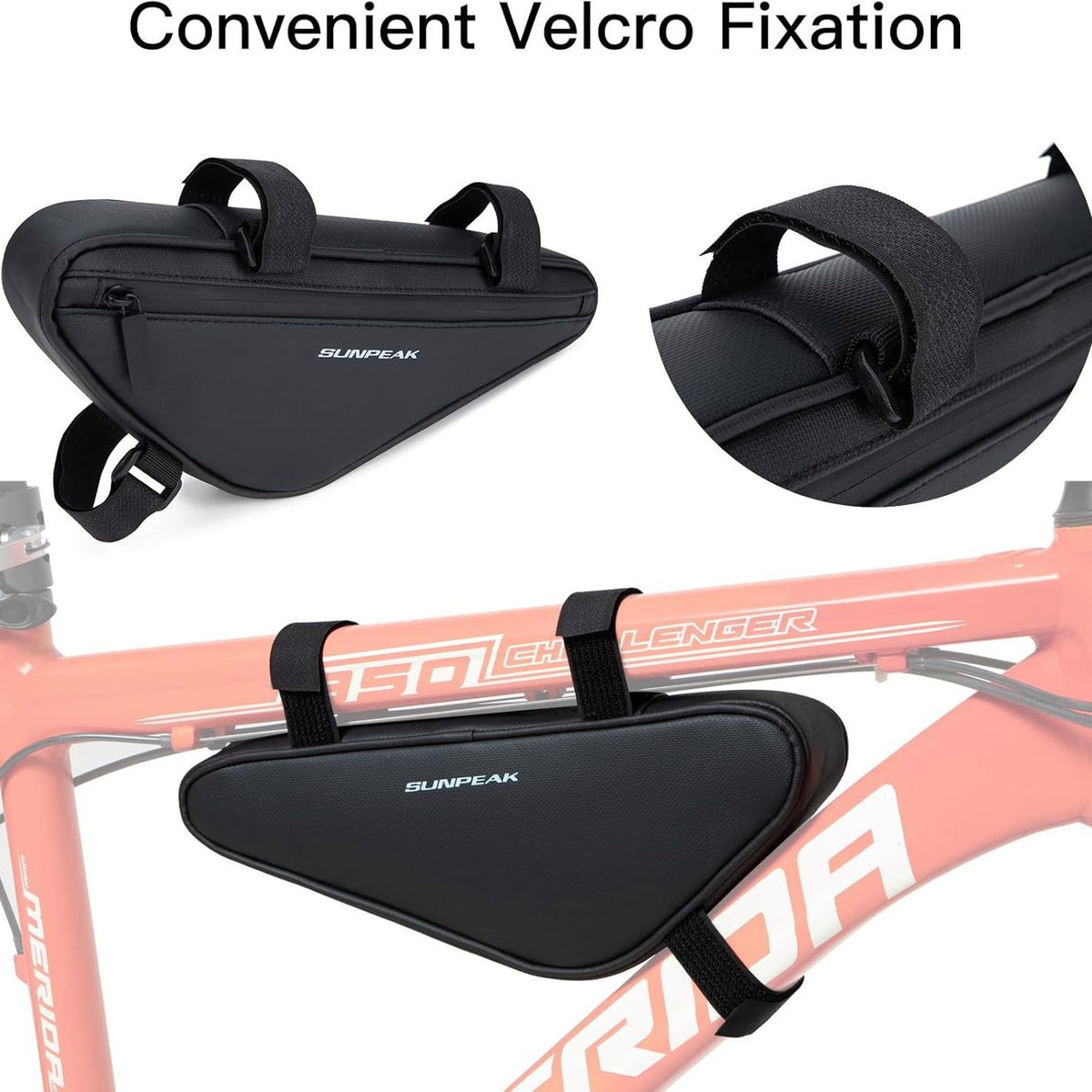 Bicycle Triangle Frame Bag, Waterproof Bike Front Tube Pouch for Road Mountain Bikes, Cycling Accessories Storage Pack