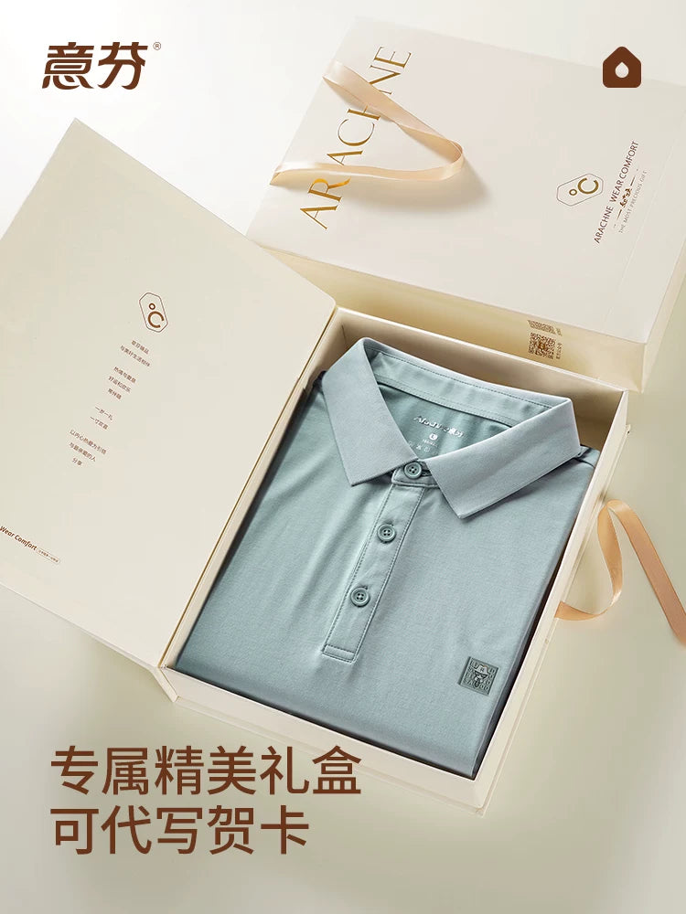 Men's Polo Shirt Gift Set for Dad - Short Sleeve T-Shirt with Premium Gift Box