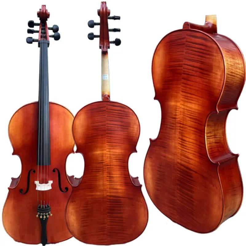 Handmade 5-String Cello 4/4 Professional Performance Grade Solid Wood Musical Instrument