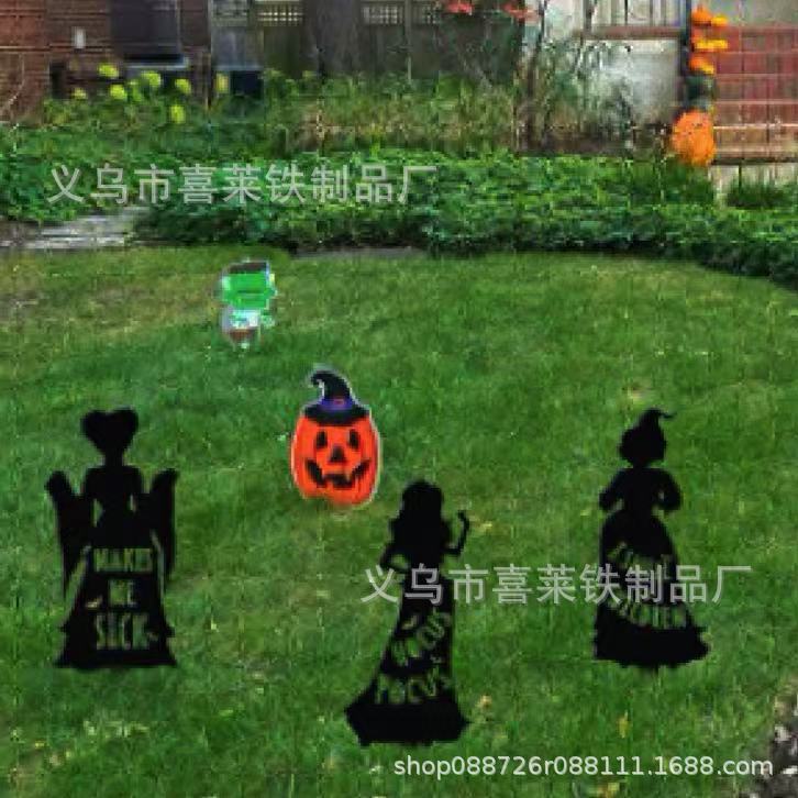 Halloween Metal Scarecrow Garden Stake Outdoor Yard Decoration