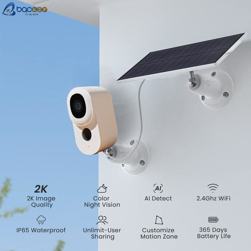 Miree CloudEdge 3MP Wireless Solar-Powered Security Camera with AI Human/Vehicle Detection