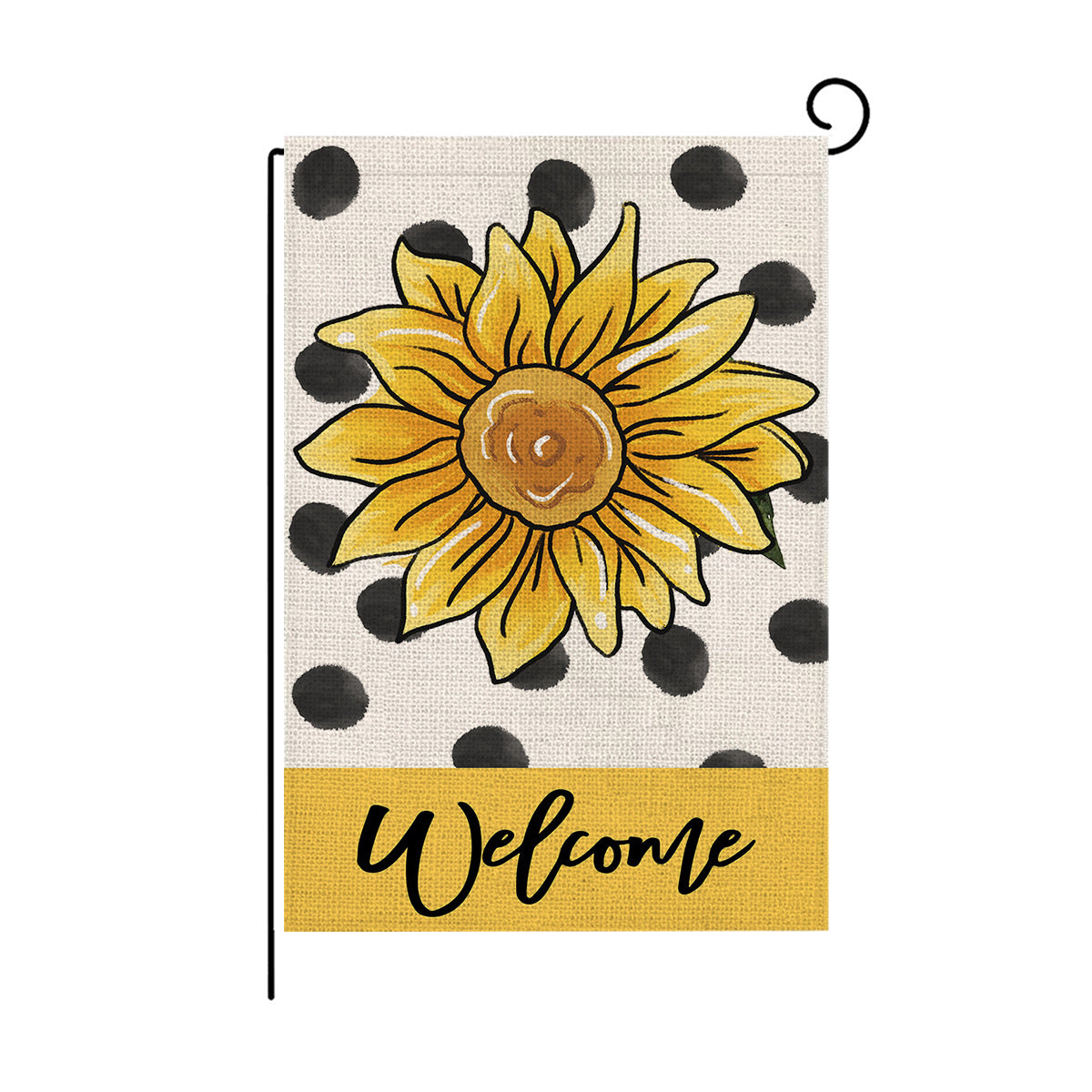 Bee & Sunflower Garden Flag, Double-Sided Polyester Outdoor Yard Decor