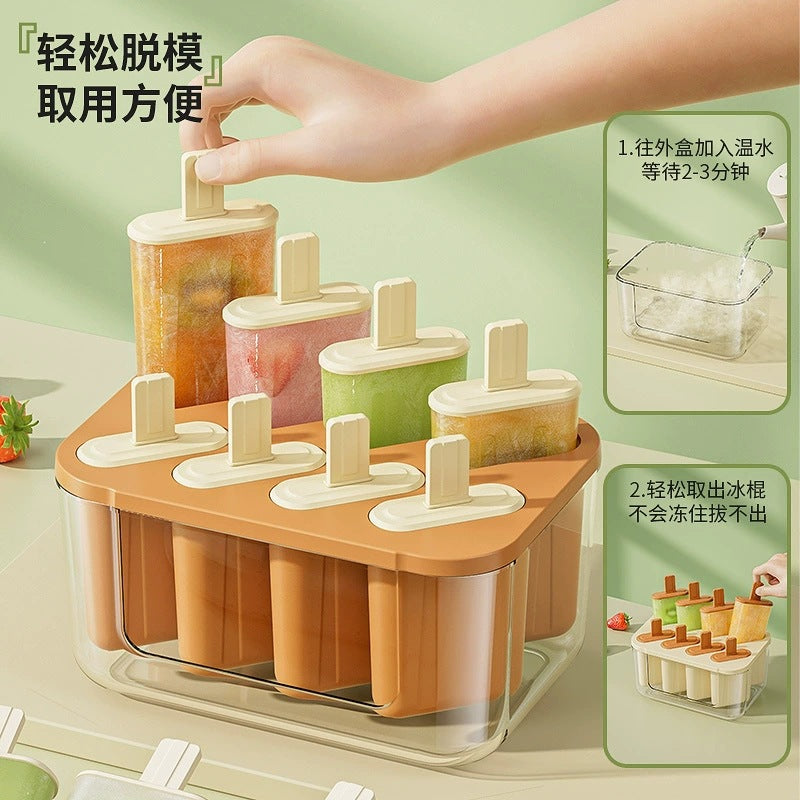 22-Grid Silicone Ice Pop and Ice Cream Mold with Lid, Food-Grade Ice Maker for Home Use, Ice Cube Tray