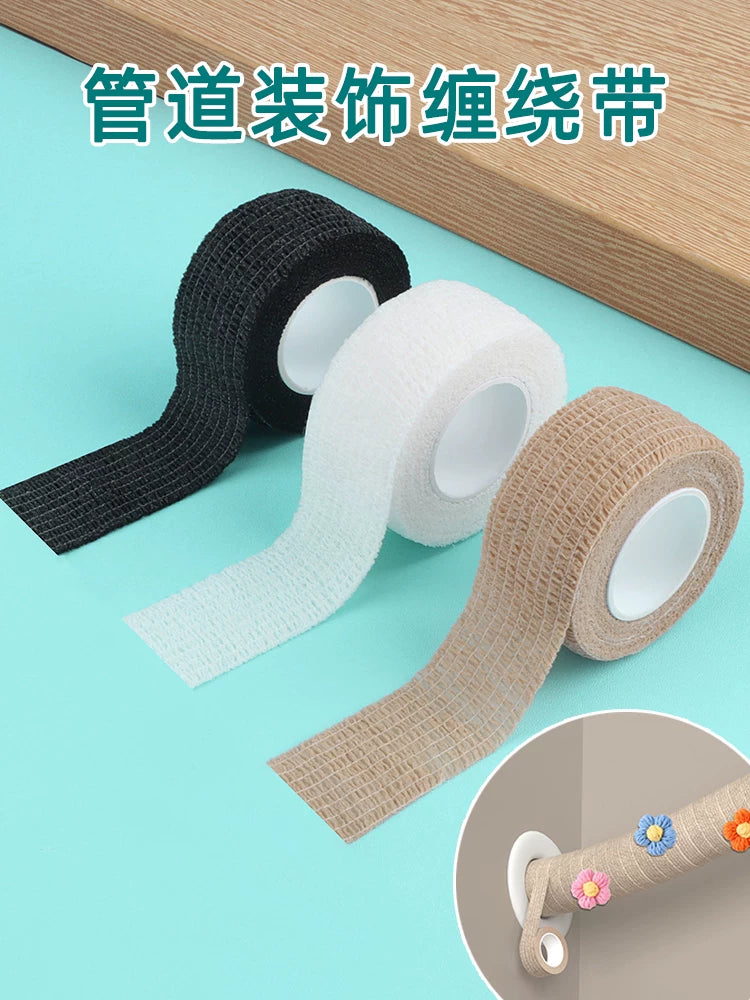 Self-Adhesive Pipe Wrap Tape for AC Drain Hoses & Columns, Decorative Cover Up for Unsightly Pipes