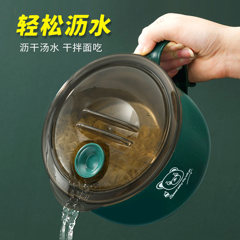 Large Capacity 304 Stainless Steel Instant Noodle Bowl with Lid and Cutlery Set for Students