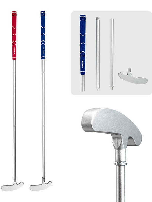 FunGreen 3-Section Aluminum Alloy Golf Putter for Beginners, Double-Sided Portable Practice Club