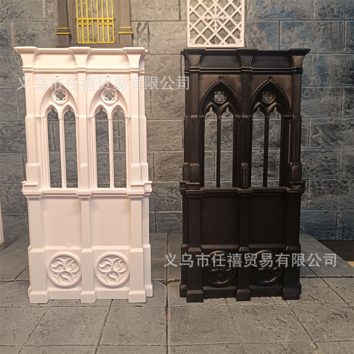 Gothic Miniature Dollhouse Window Frame for Dioramas and Display Cabinets