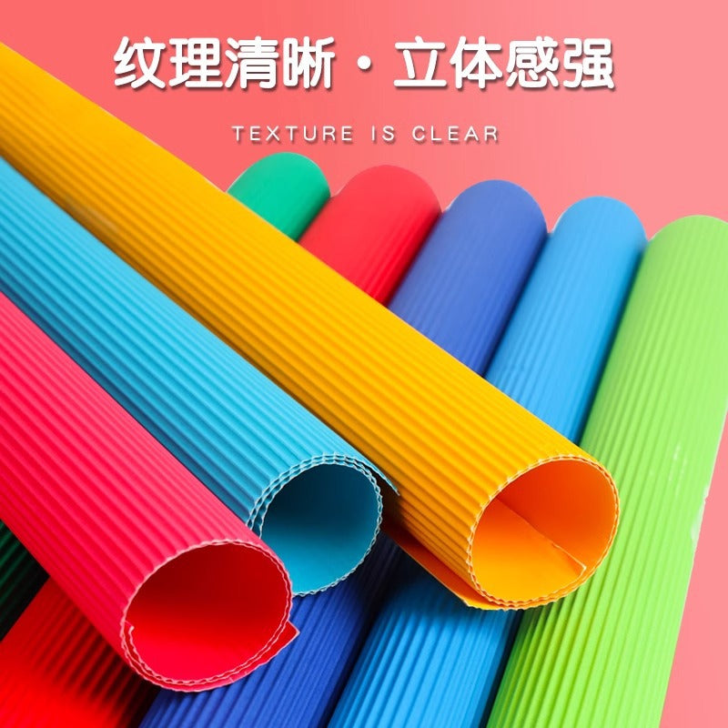 Corrugated Craft Paper Sheets for Art and DIY Projects, Assorted Colors