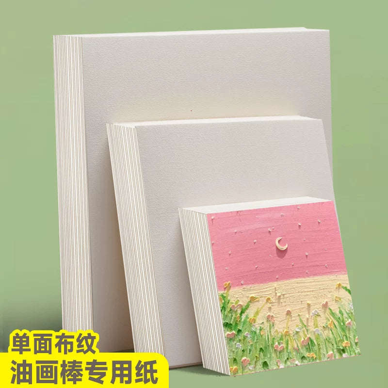 Oil Pastel Paper Pad for Artists, Heavyweight 350gsm Textured Paper for Oil Pastels, Various Sizes