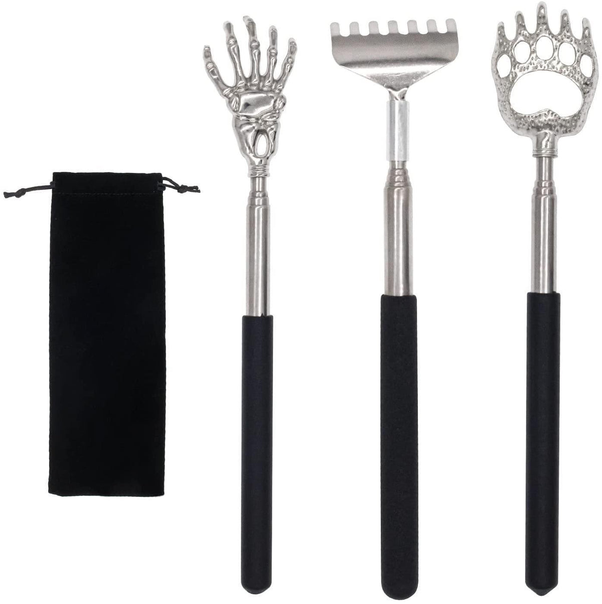 Stainless Steel Head Massager and Back Scratcher Combo