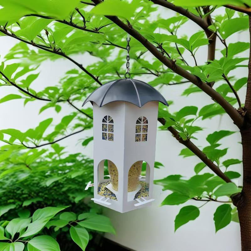 Hanging Castle Bird Feeder for Garden & Patio Decoration